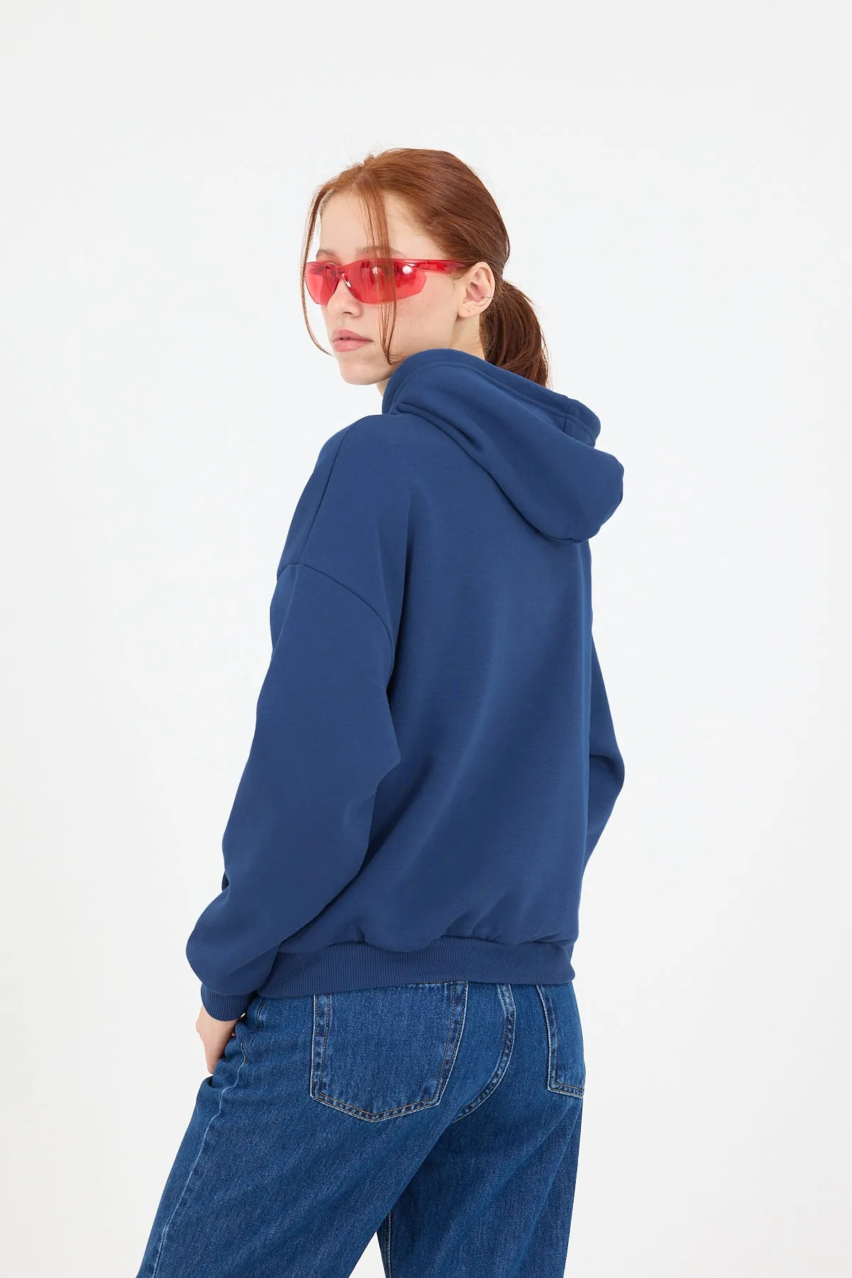 Be Happy Written Faded Effect Sweatshirt