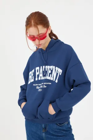 Be Happy Written Faded Effect Sweatshirt