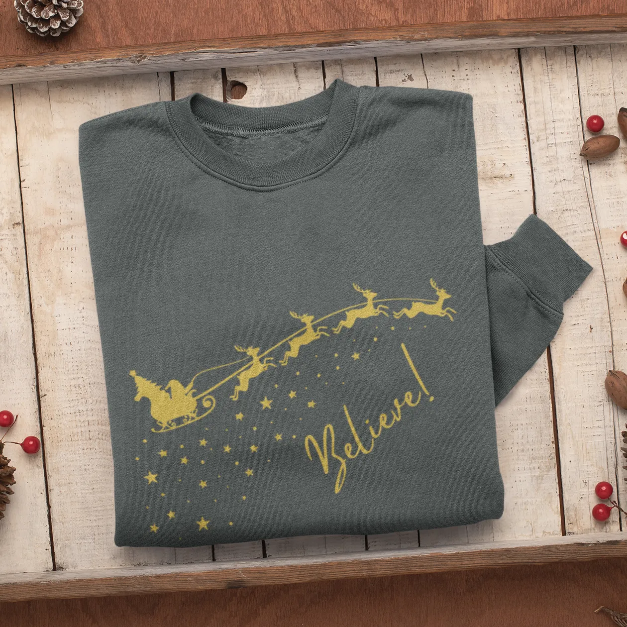 Believe Christmas Sweatshirt, Christmas Believe Shirt Christmas Party Shirt Christmas T-Shirt, Christmas Family Shirt, Believe Shirt, Xmas Party