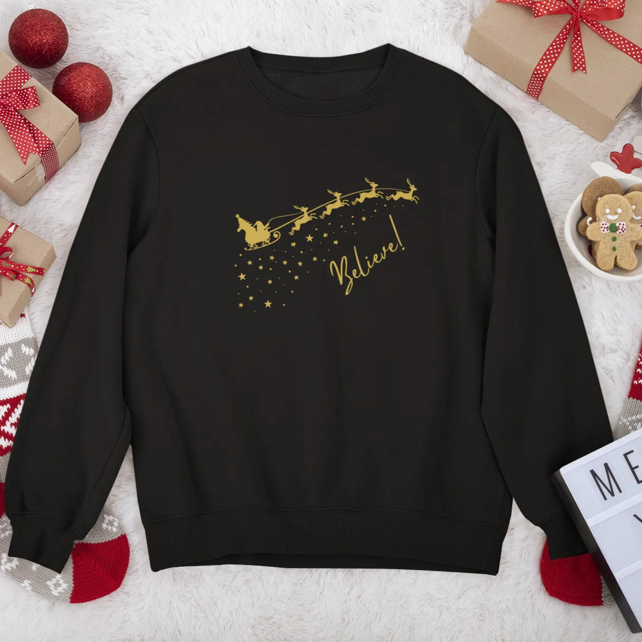 Believe Christmas Sweatshirt, Christmas Believe Shirt Christmas Party Shirt Christmas T-Shirt, Christmas Family Shirt, Believe Shirt, Xmas Party