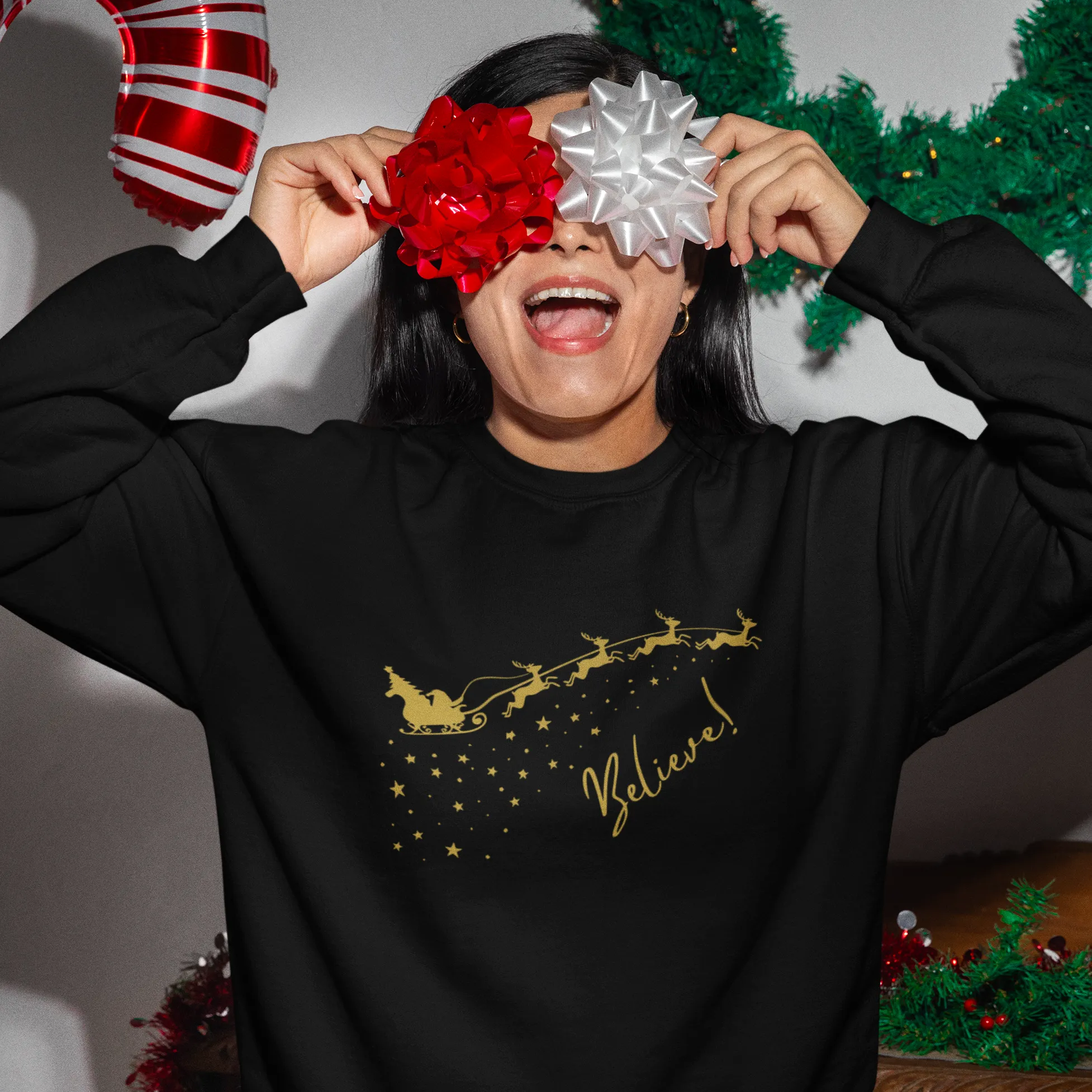 Believe Christmas Sweatshirt, Christmas Believe Shirt Christmas Party Shirt Christmas T-Shirt, Christmas Family Shirt, Believe Shirt, Xmas Party