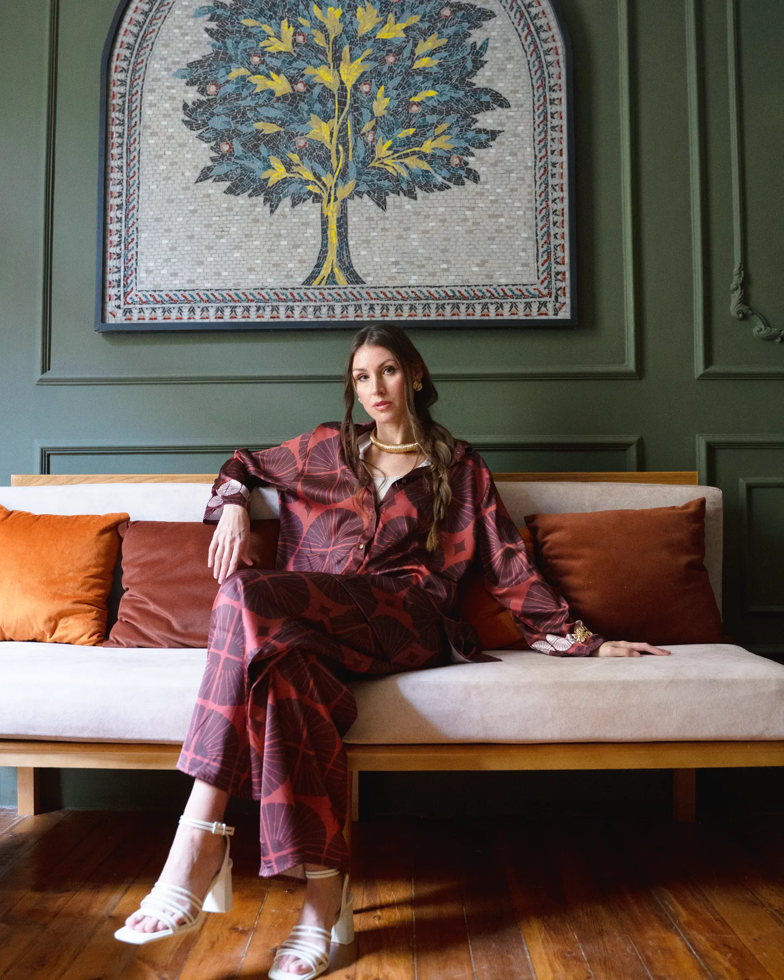 Brown Dahlia Over-sized Shirt