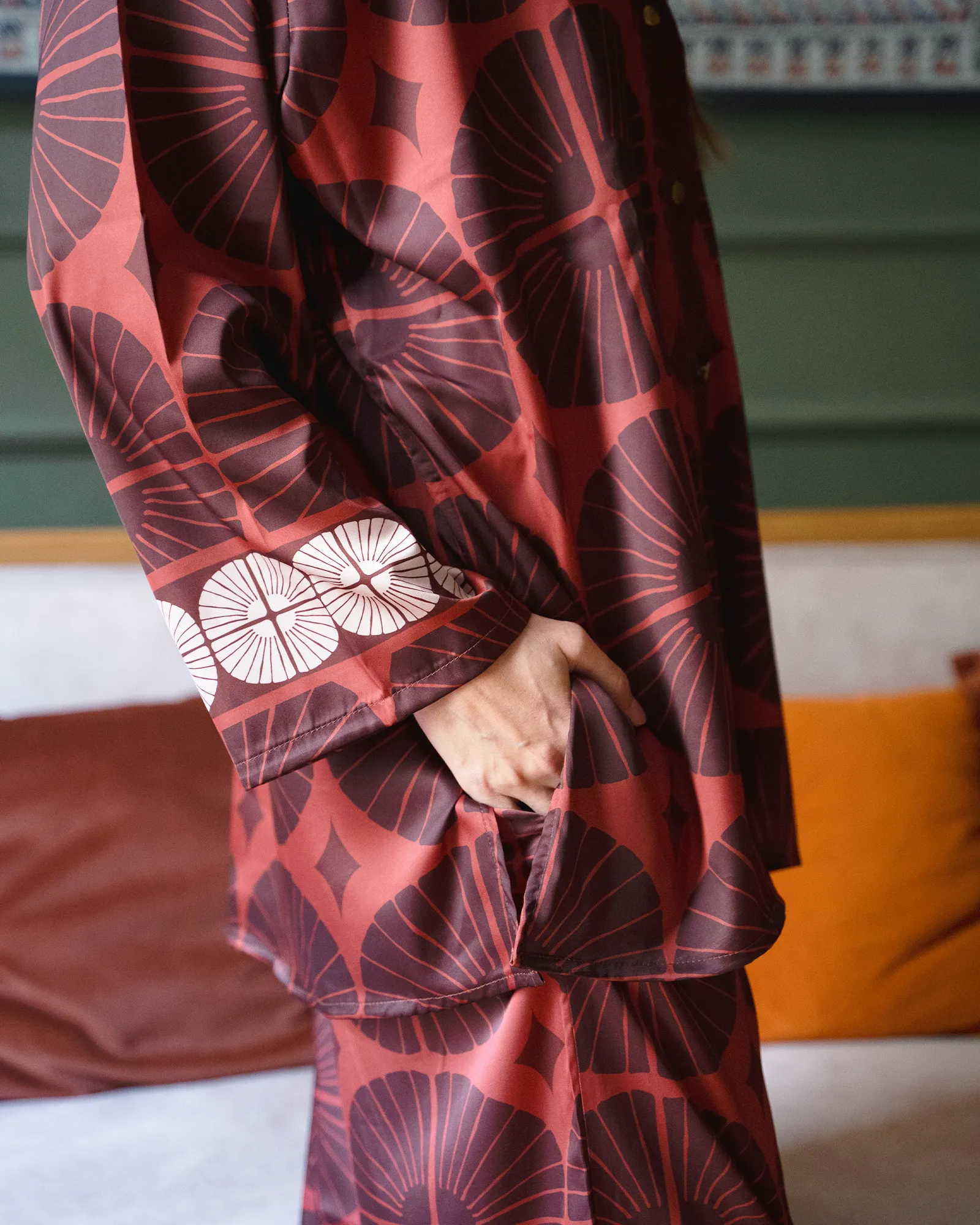 Brown Dahlia Over-sized Shirt
