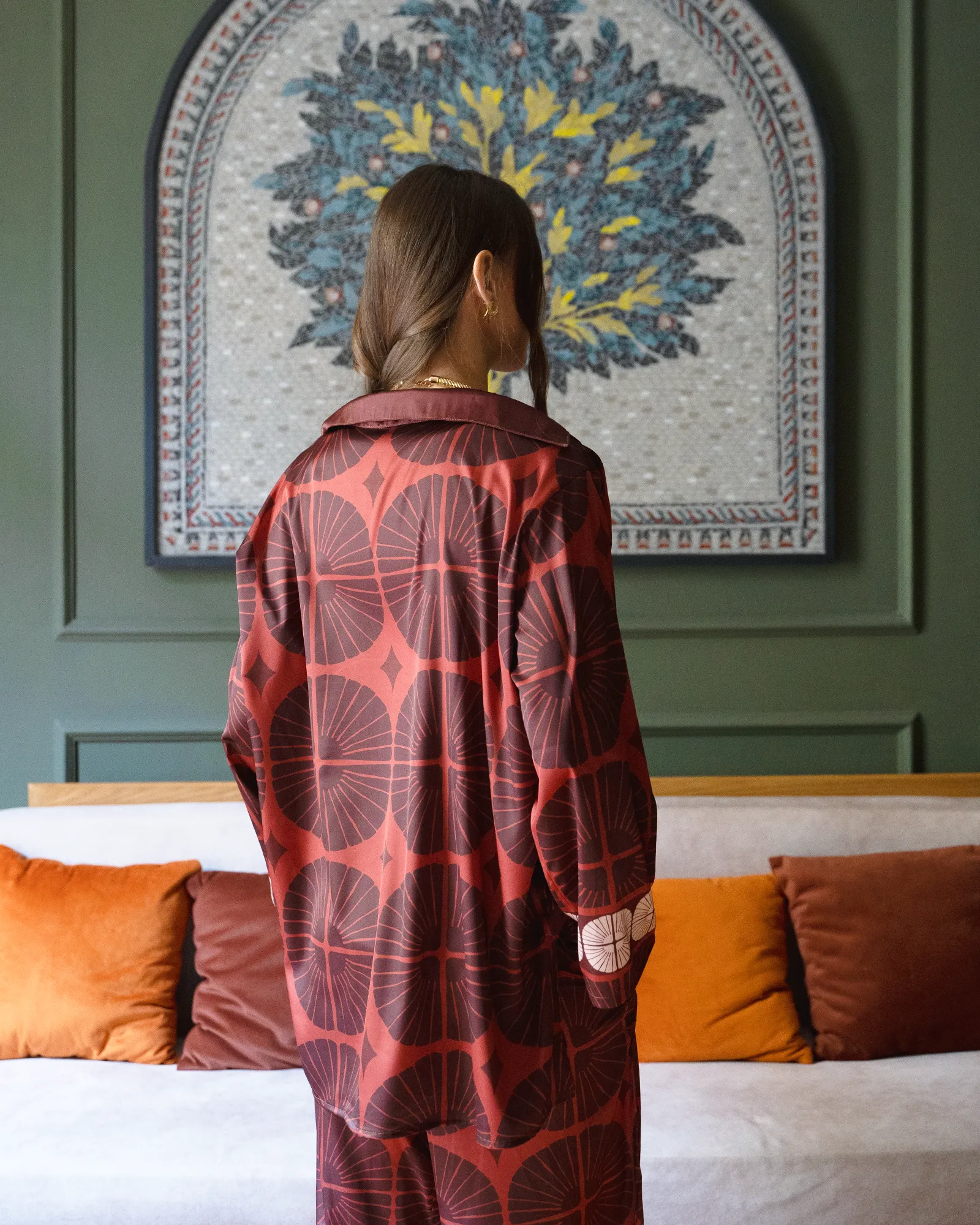 Brown Dahlia Over-sized Shirt