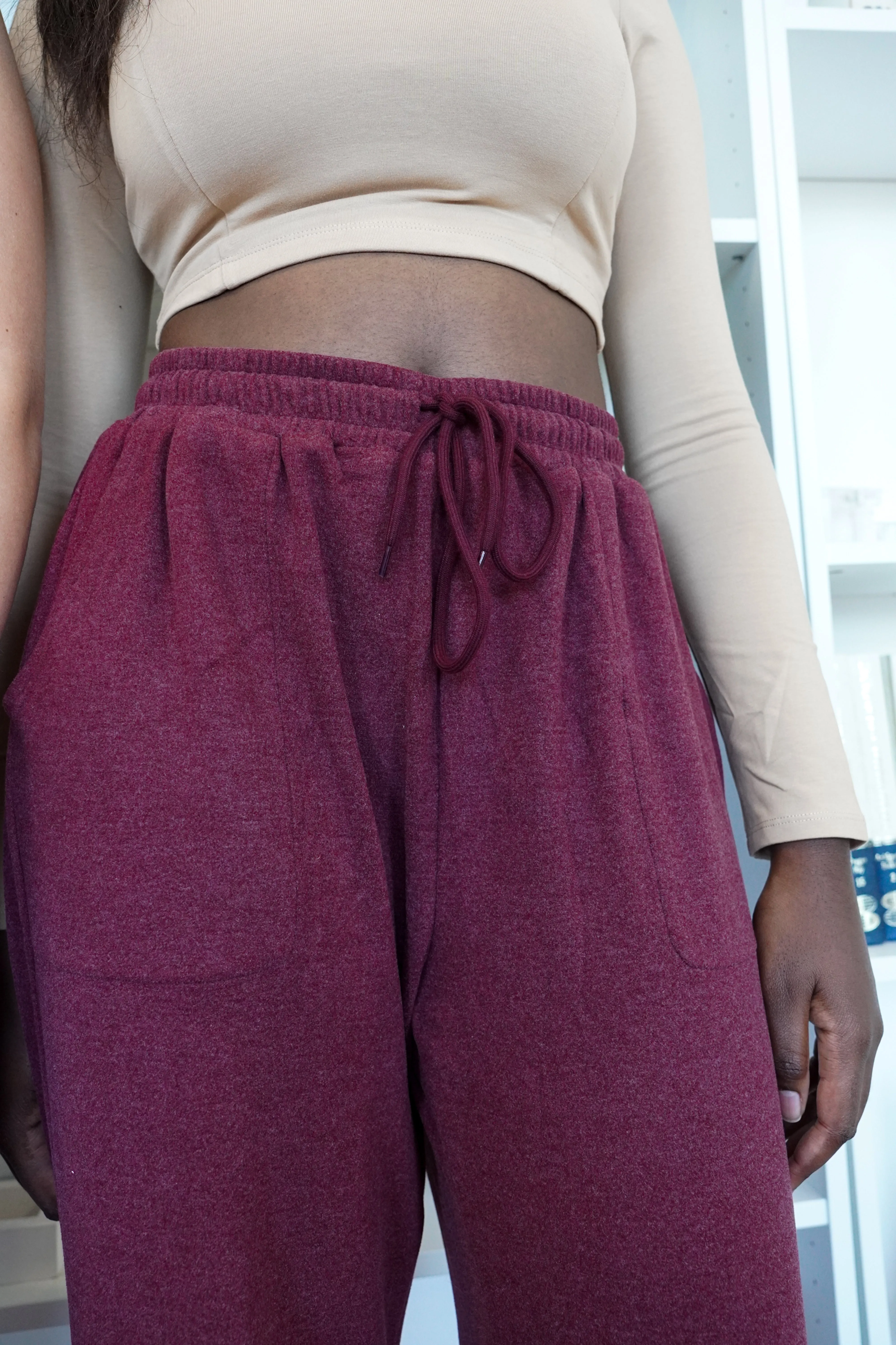 BURGUNDY SOFT PANTS - HUG