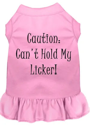 Can't Hold My Licker Screen Print Dress Light Pink Xxxl
