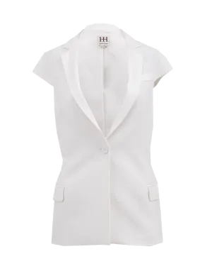Cap Sleeve Blazer Vest