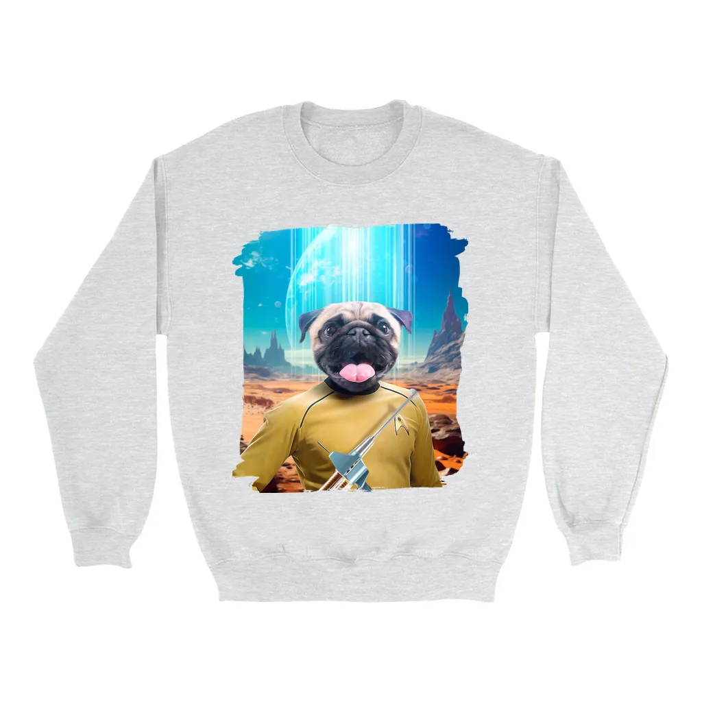 CAPTAIN QUIRK - BEAMING DOWN - Custom Pet Portrait Epic Sweatshirt