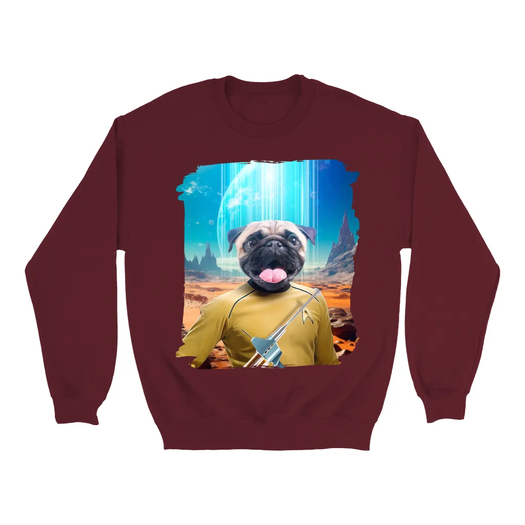 CAPTAIN QUIRK - BEAMING DOWN - Custom Pet Portrait Epic Sweatshirt