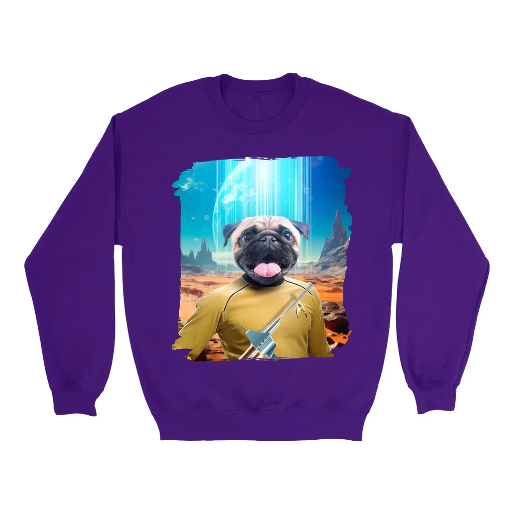 CAPTAIN QUIRK - BEAMING DOWN - Custom Pet Portrait Epic Sweatshirt