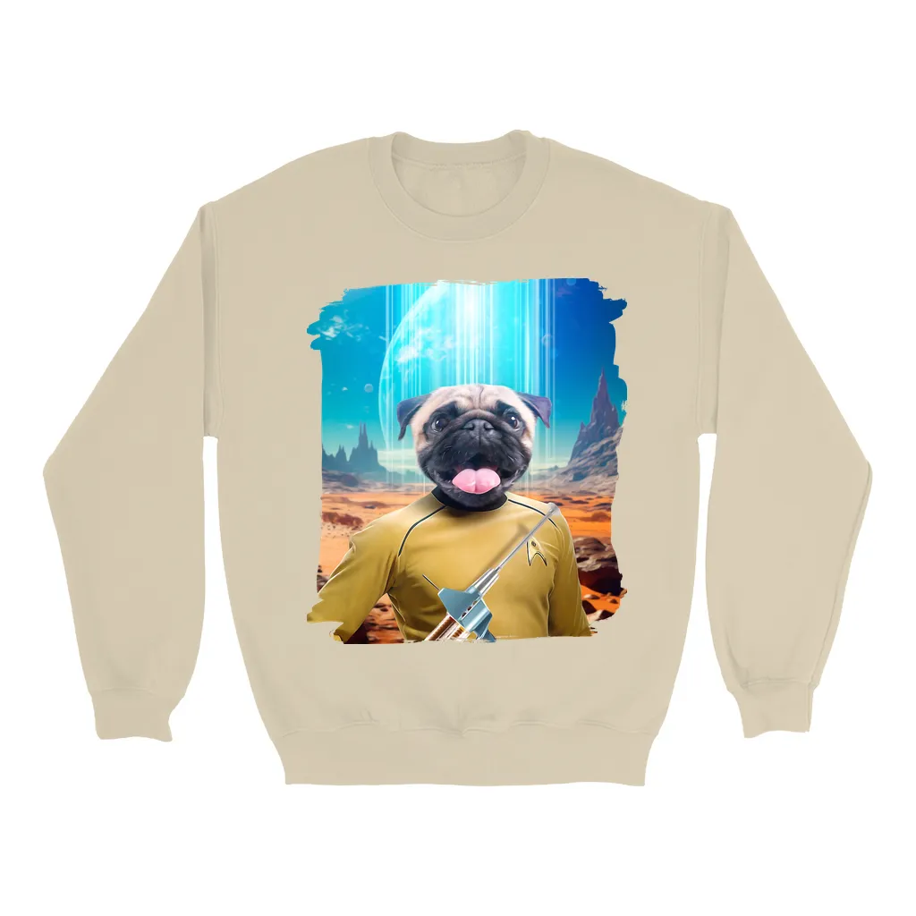 CAPTAIN QUIRK - BEAMING DOWN - Custom Pet Portrait Epic Sweatshirt