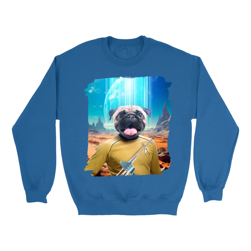 CAPTAIN QUIRK - BEAMING DOWN - Custom Pet Portrait Epic Sweatshirt