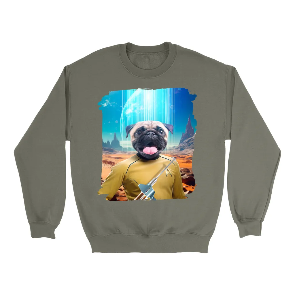 CAPTAIN QUIRK - BEAMING DOWN - Custom Pet Portrait Epic Sweatshirt