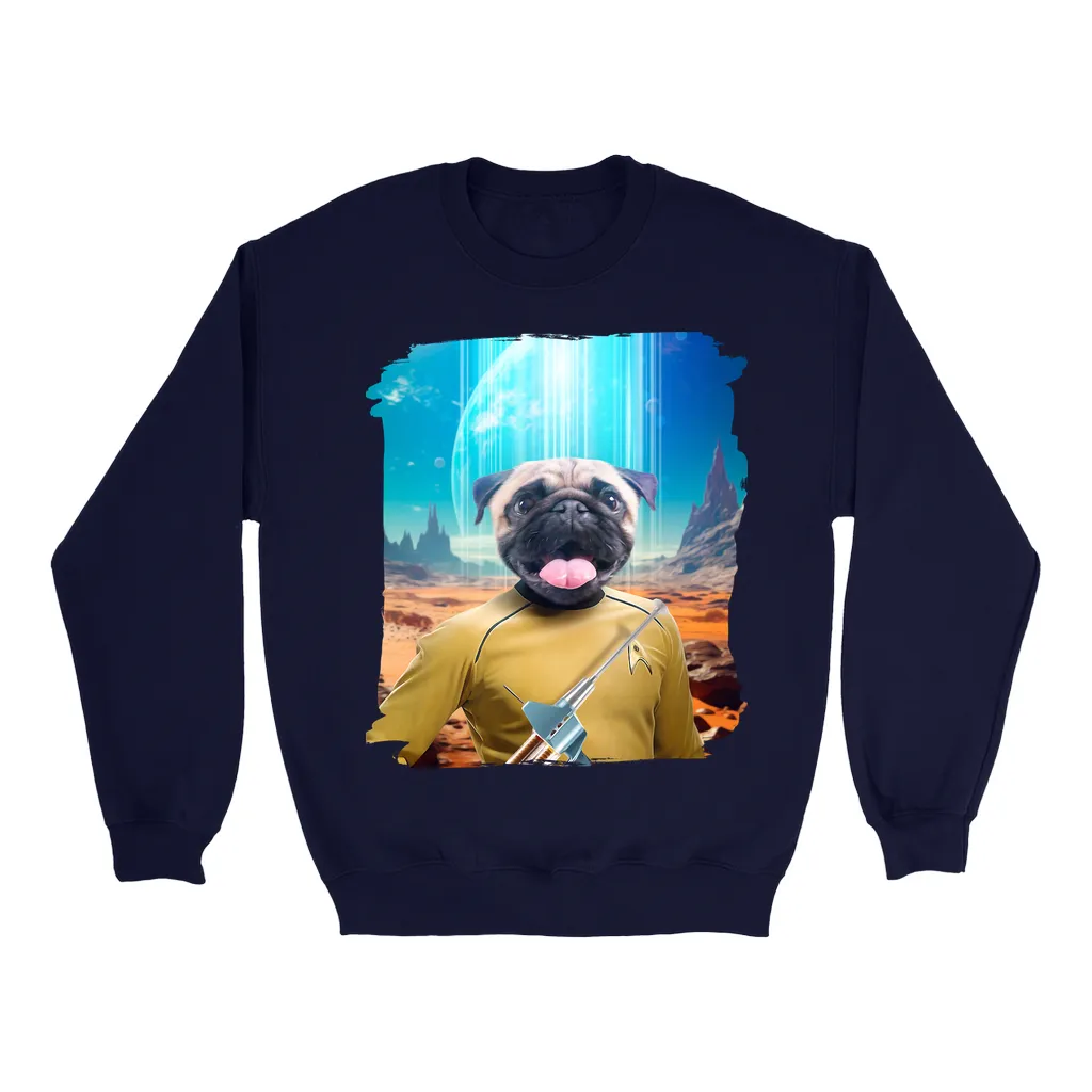 CAPTAIN QUIRK - BEAMING DOWN - Custom Pet Portrait Epic Sweatshirt