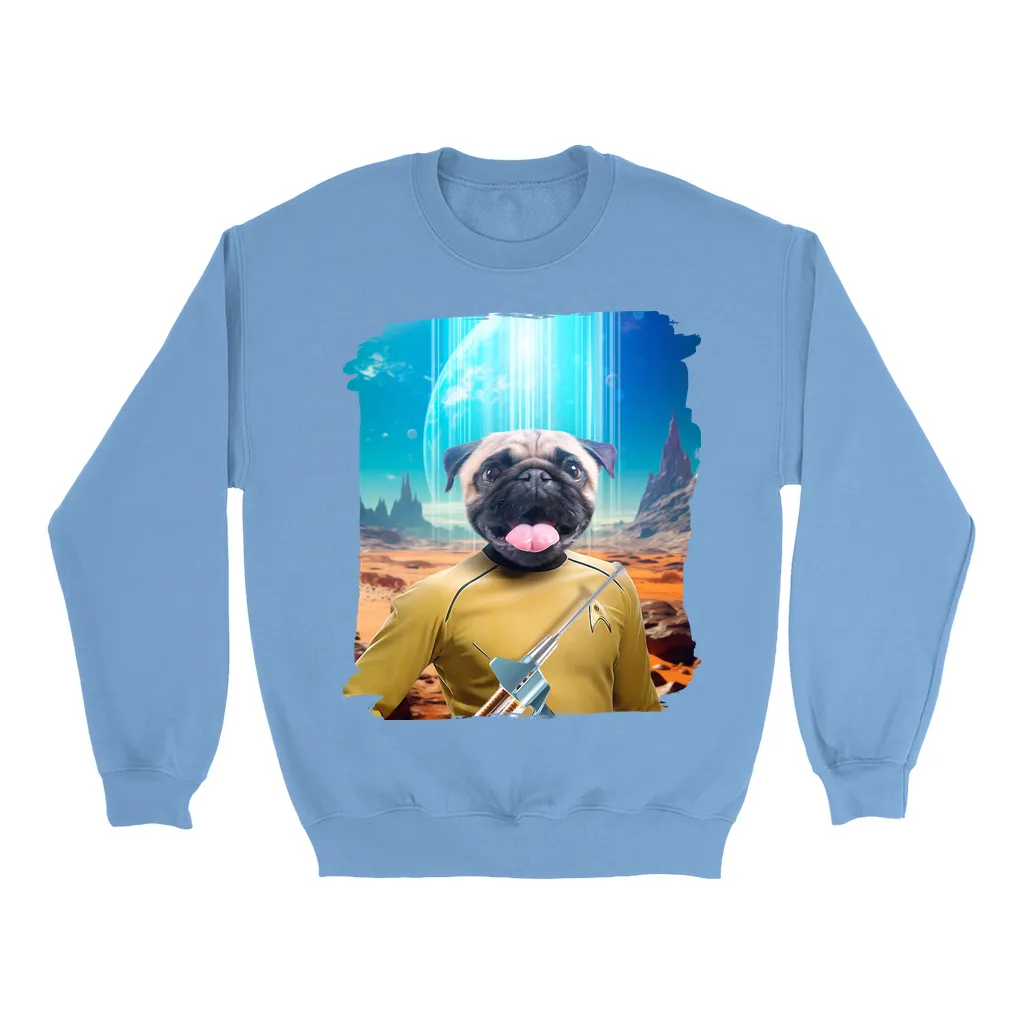 CAPTAIN QUIRK - BEAMING DOWN - Custom Pet Portrait Epic Sweatshirt