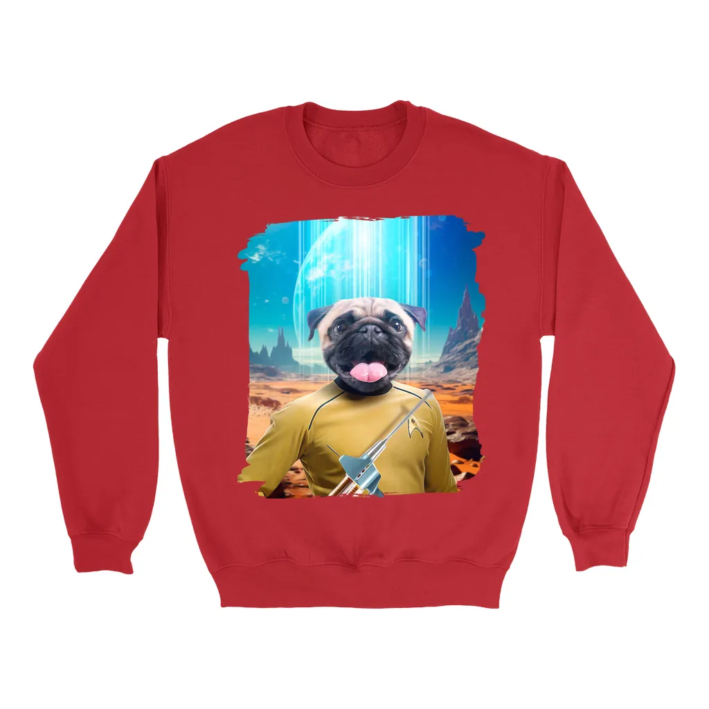 CAPTAIN QUIRK - BEAMING DOWN - Custom Pet Portrait Epic Sweatshirt