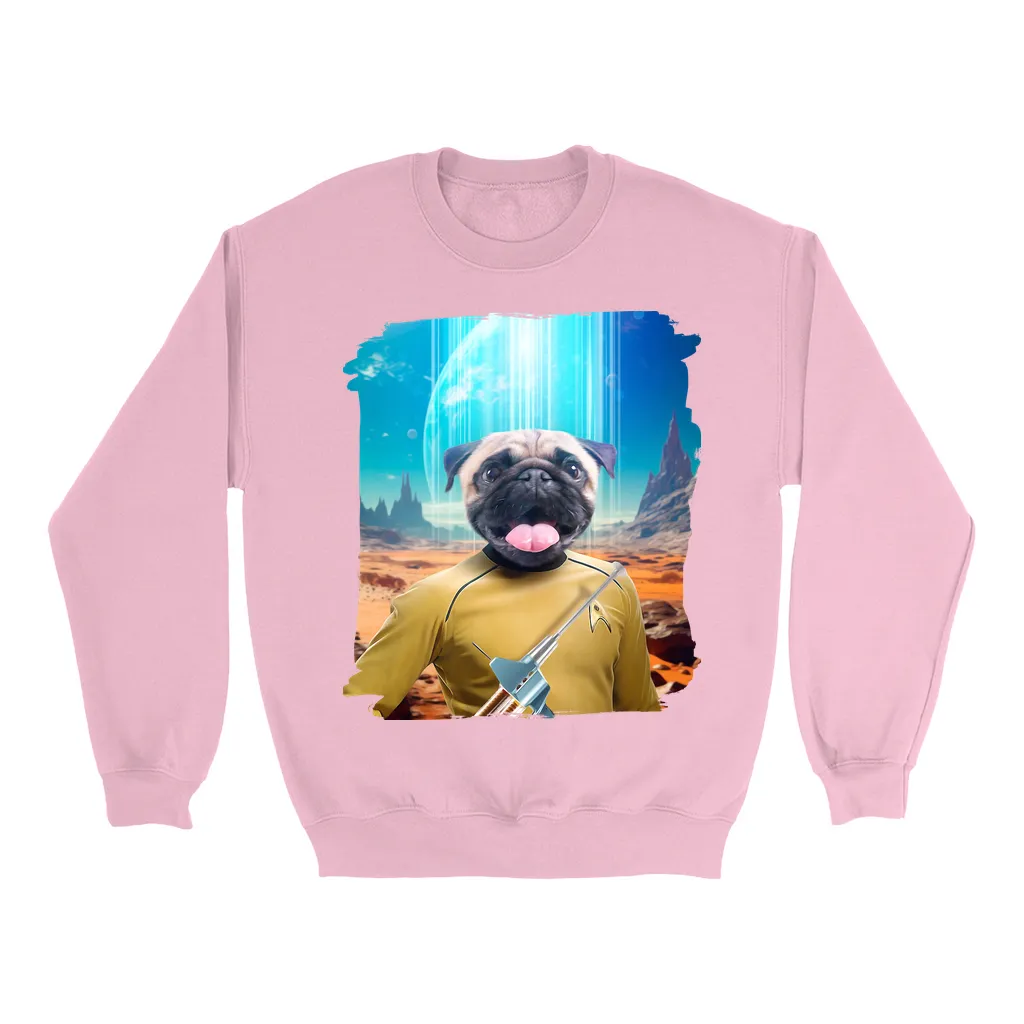 CAPTAIN QUIRK - BEAMING DOWN - Custom Pet Portrait Epic Sweatshirt