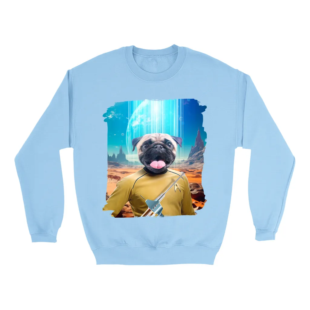 CAPTAIN QUIRK - BEAMING DOWN - Custom Pet Portrait Epic Sweatshirt