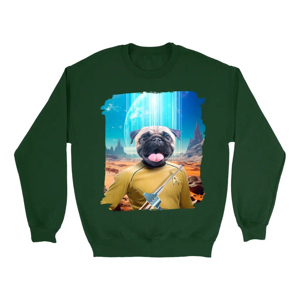 CAPTAIN QUIRK - BEAMING DOWN - Custom Pet Portrait Epic Sweatshirt