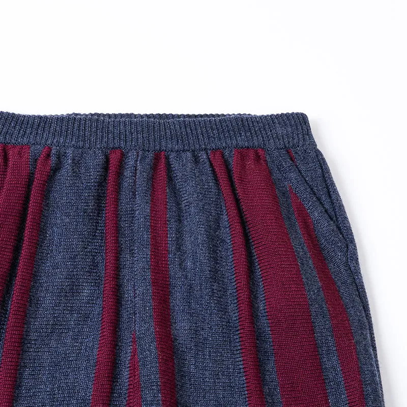 Casual Trousers Navy/ Choco