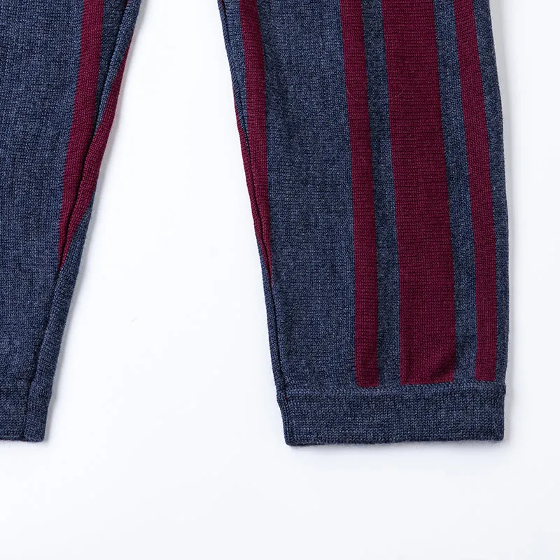 Casual Trousers Navy/ Choco