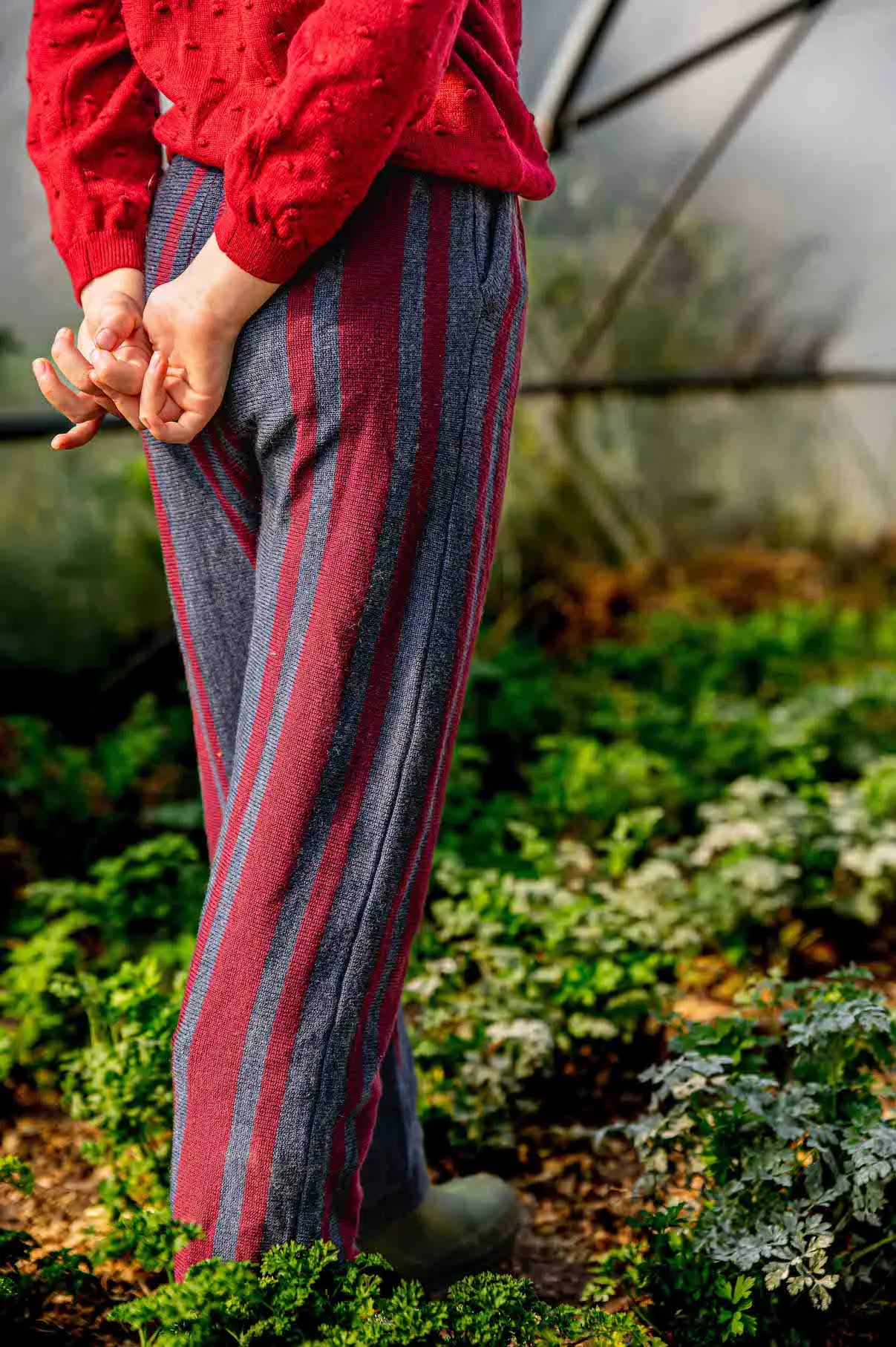 Casual Trousers Navy/ Choco