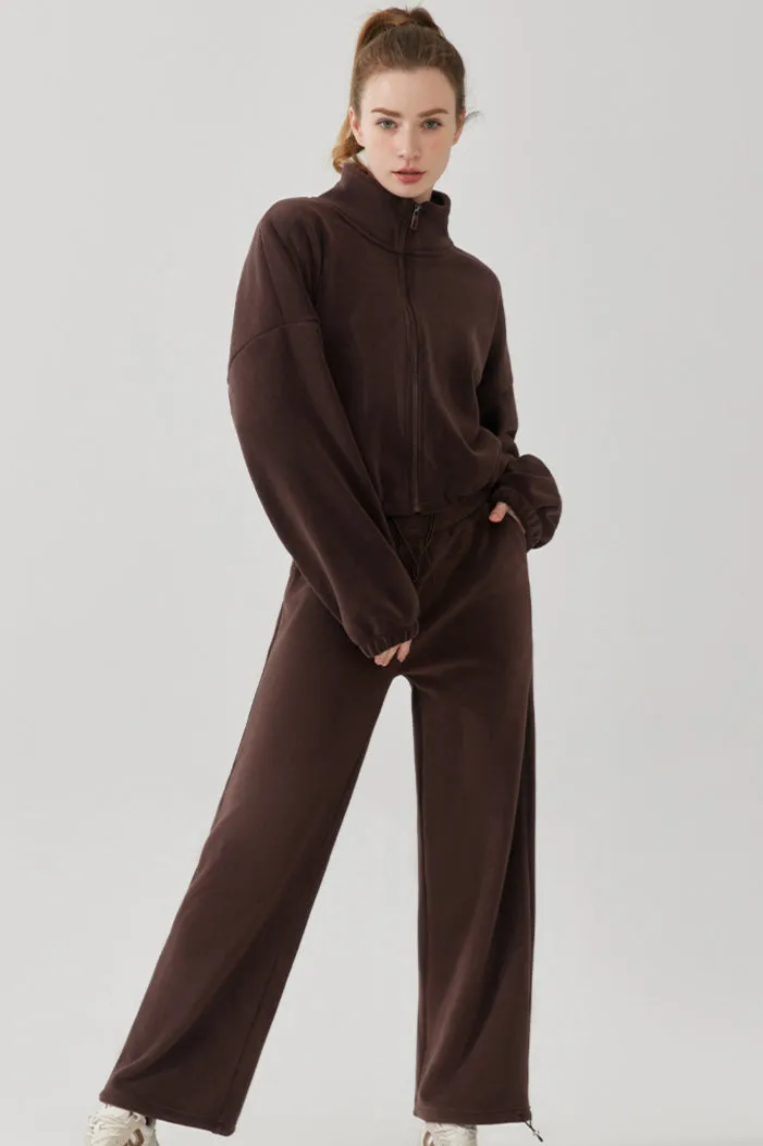 Chic Soft Velvet Fleece Lounge Set