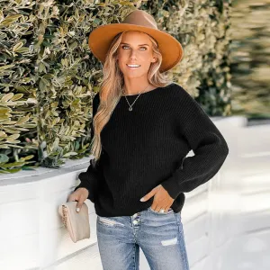 Chunky Knit Backless Sweater