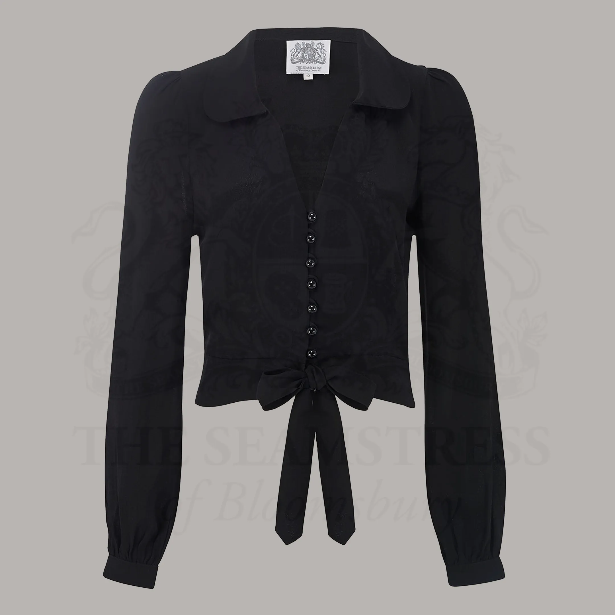 Clarice Blouse in Liquorice Black