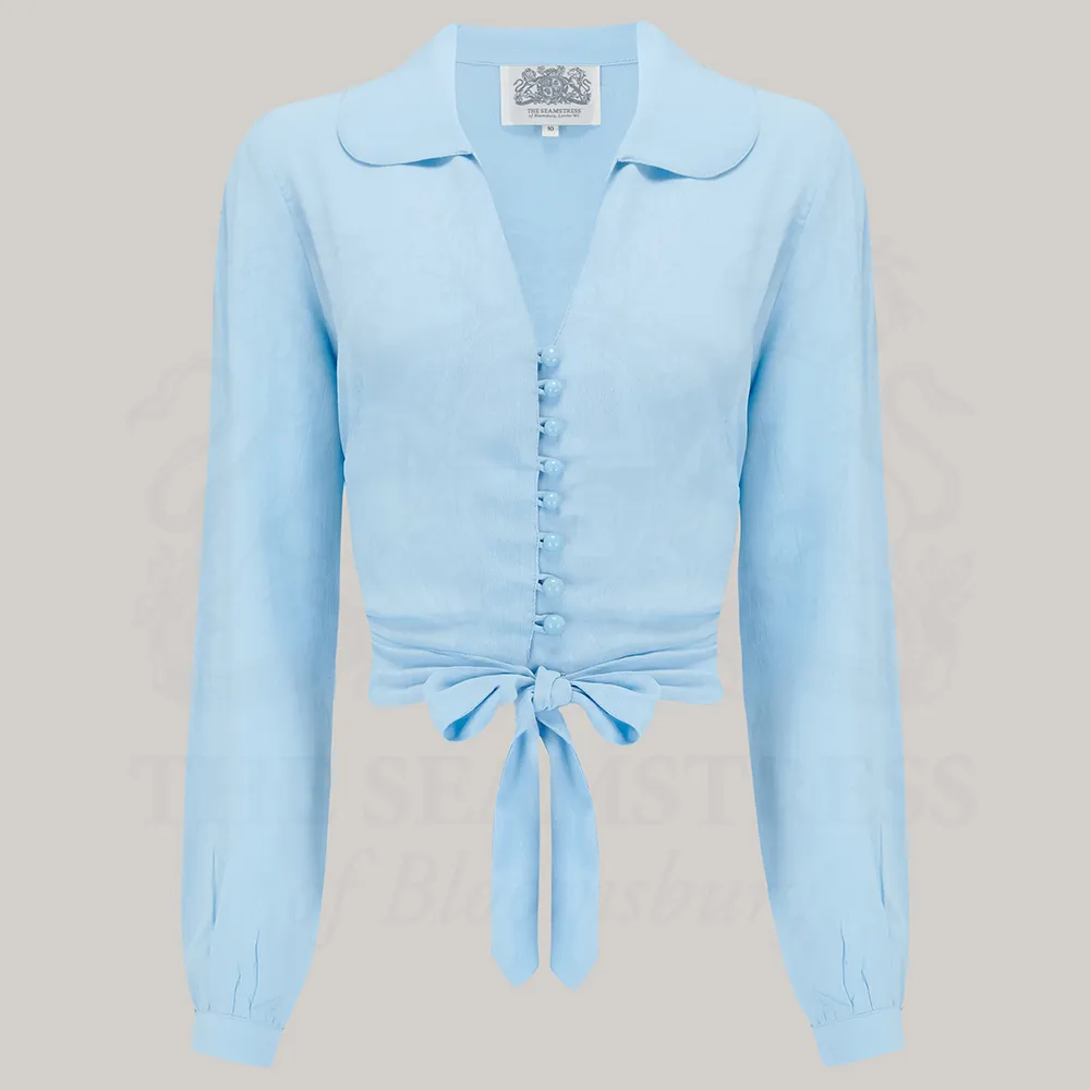 Clarice Blouse in Powder Blue