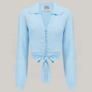 Clarice Blouse in Powder Blue