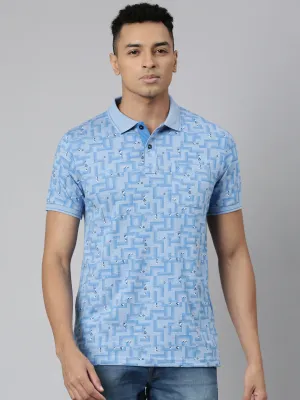 Classic Polo Men's Polo Neck Cotton Slim Fit Printed T-Shirt | BELLO-258 A SF P