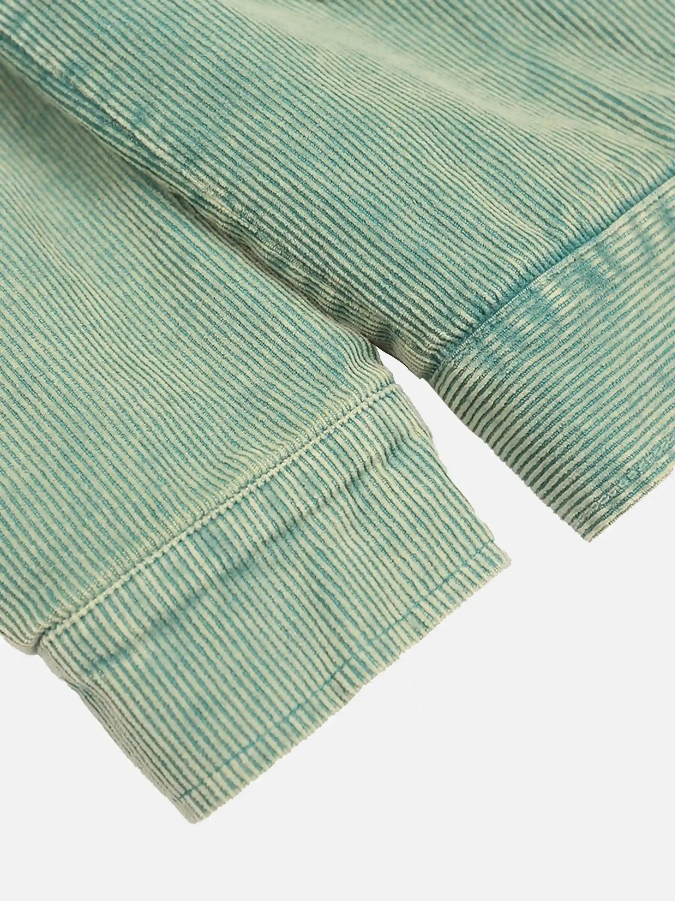 Contrast Patchwork Corduroy Jacket