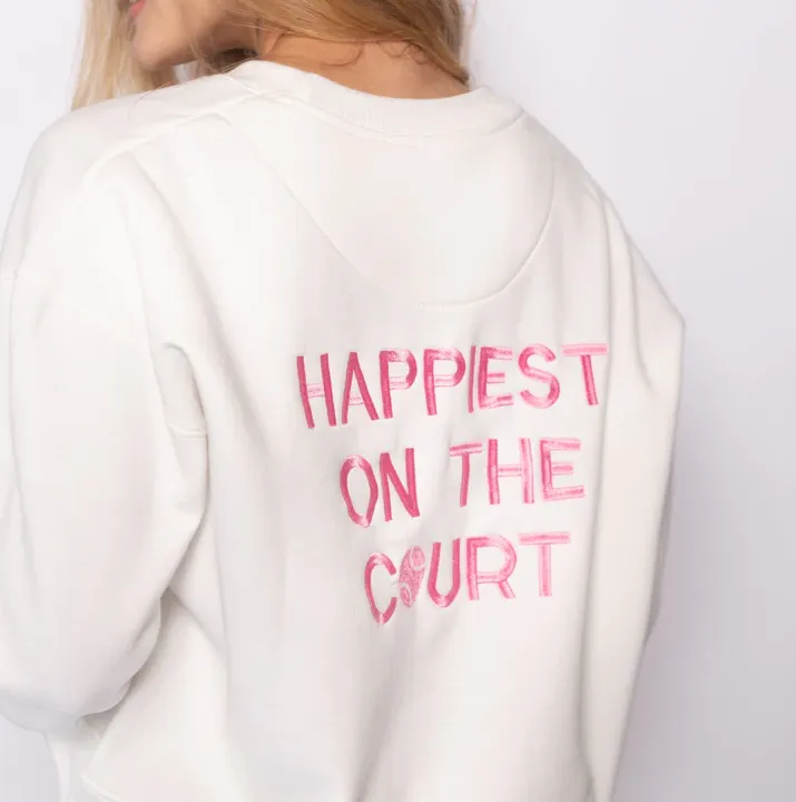 Court Life Happiest On The Court Tennis Sweatshirt