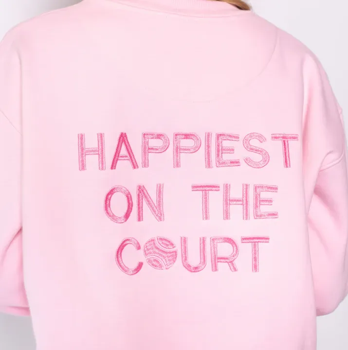 Court Life Happiest On The Court Tennis Sweatshirt