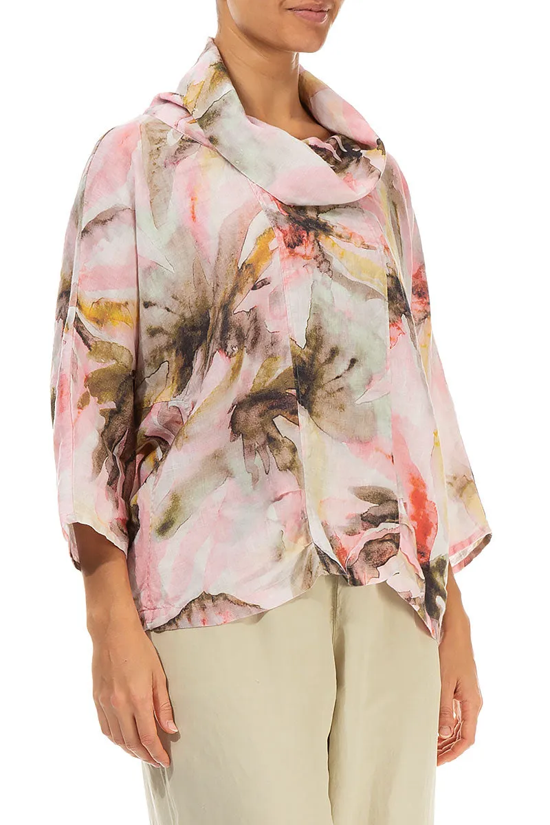 Cowl Neck Oasis Linen Blouse
