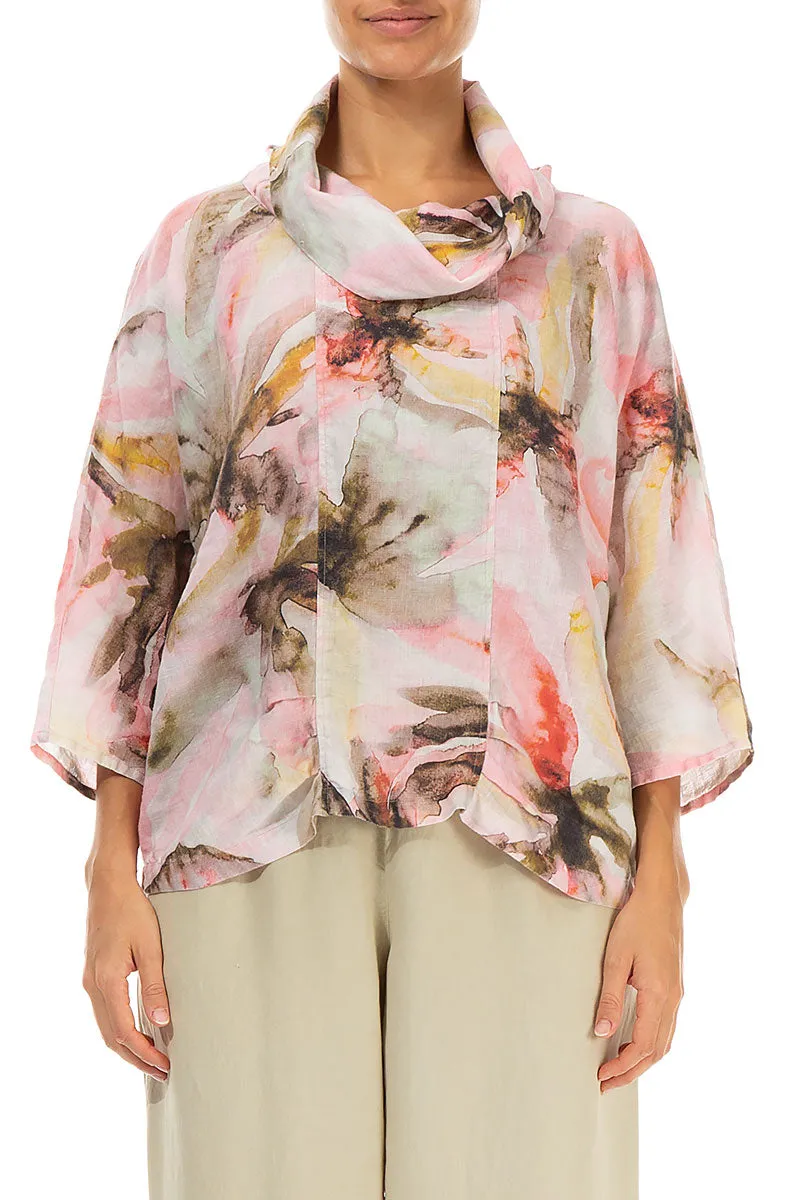 Cowl Neck Oasis Linen Blouse