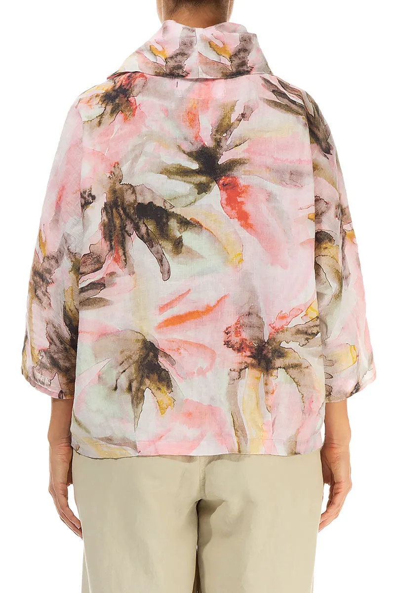 Cowl Neck Oasis Linen Blouse