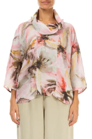 Cowl Neck Oasis Linen Blouse