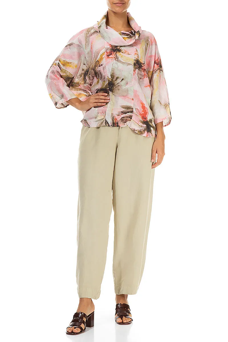 Cowl Neck Oasis Linen Blouse