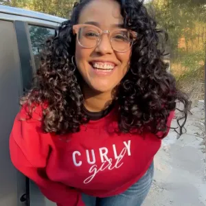 Curly Girl Sweatshirt for Curly Hair Women | Cozy Embroidered Sweatshirts