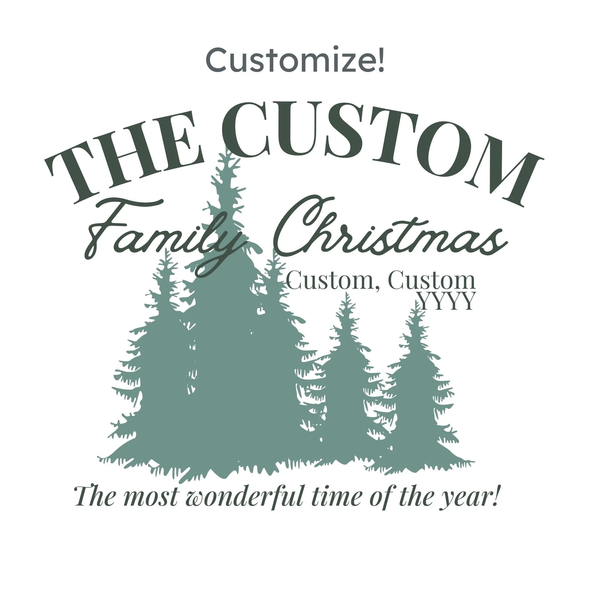 Custom Family Christmas Tree Sweatshirt