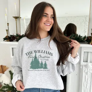 Custom Family Christmas Tree Sweatshirt