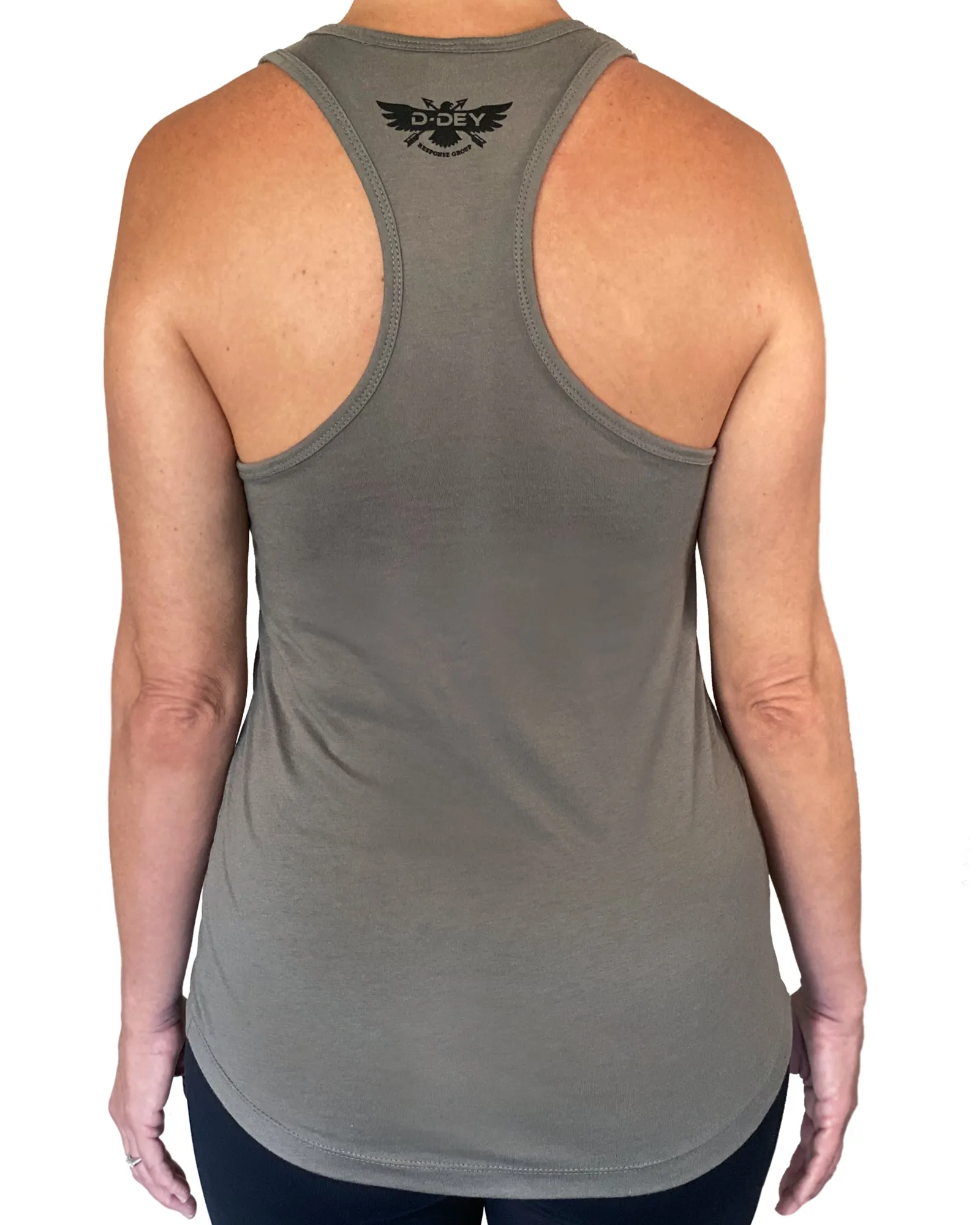 D-Dey Warm Gray Circle and Arrows Women's Tank Top, Soft, Comfortable and Pre-Shrunk