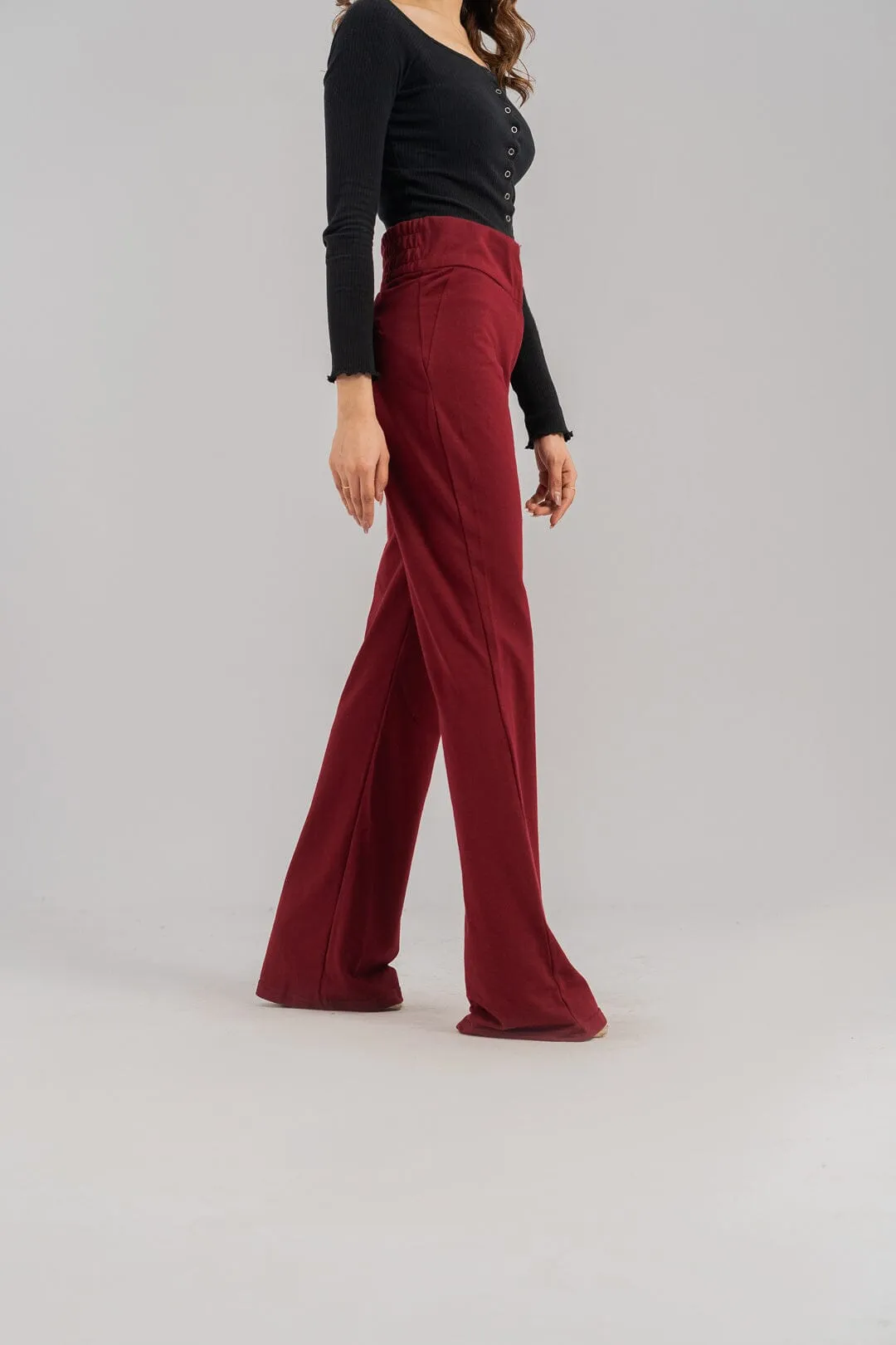 East West Women's Pique Flared Trousers