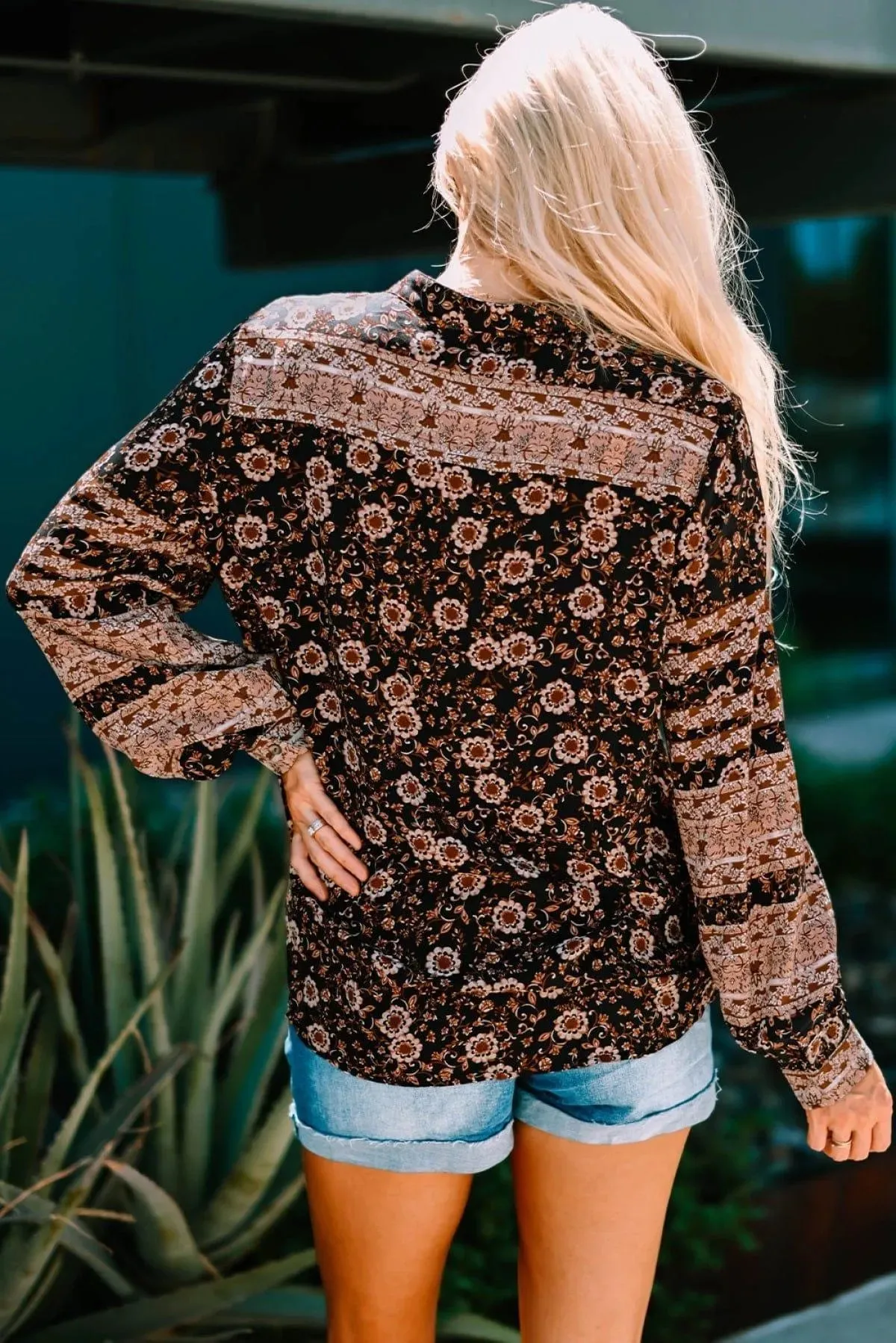 Floral Blooms Galore Print Blouse