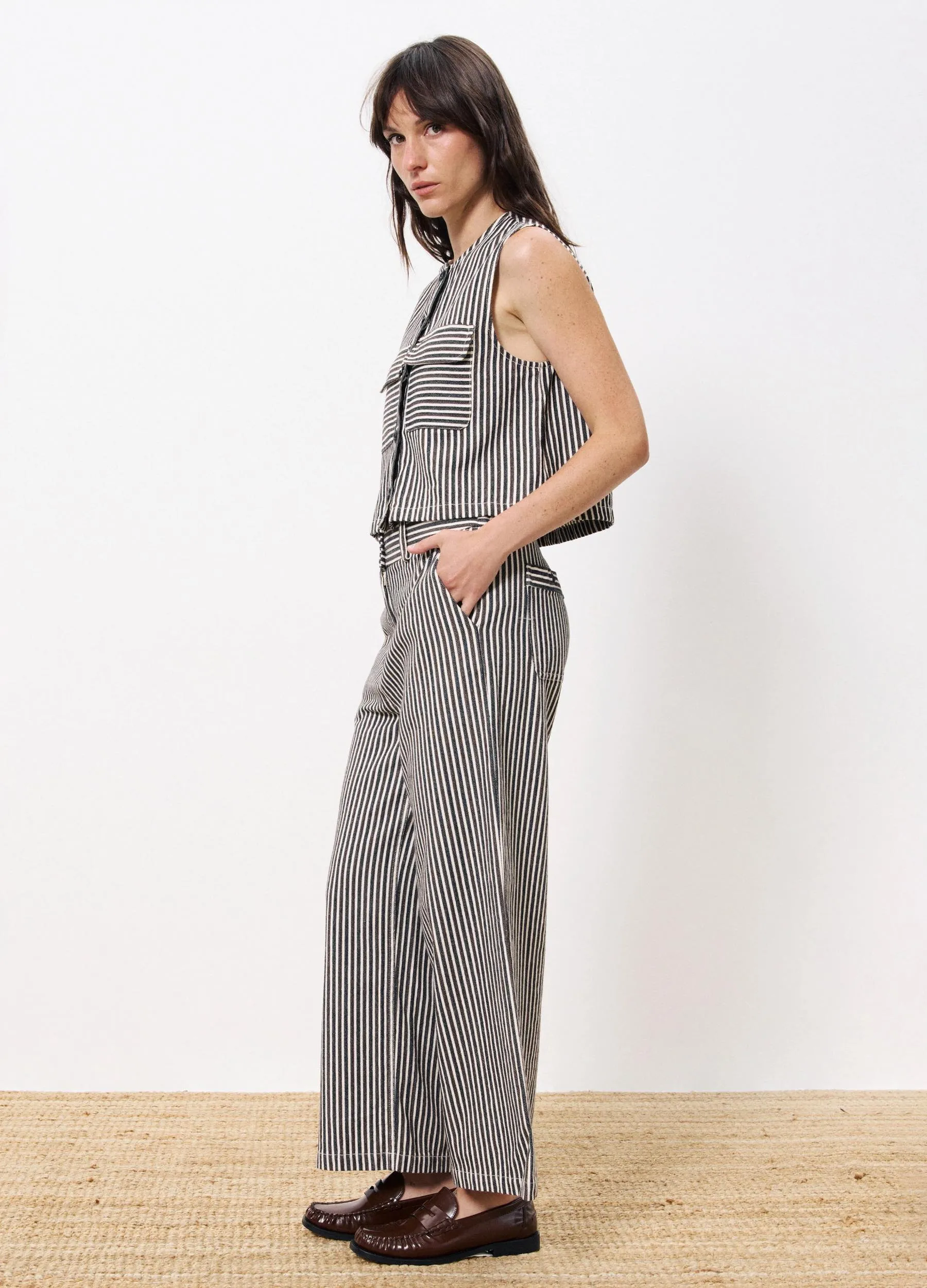 FRNCH -  Women's Swanne Chocolate Trousers