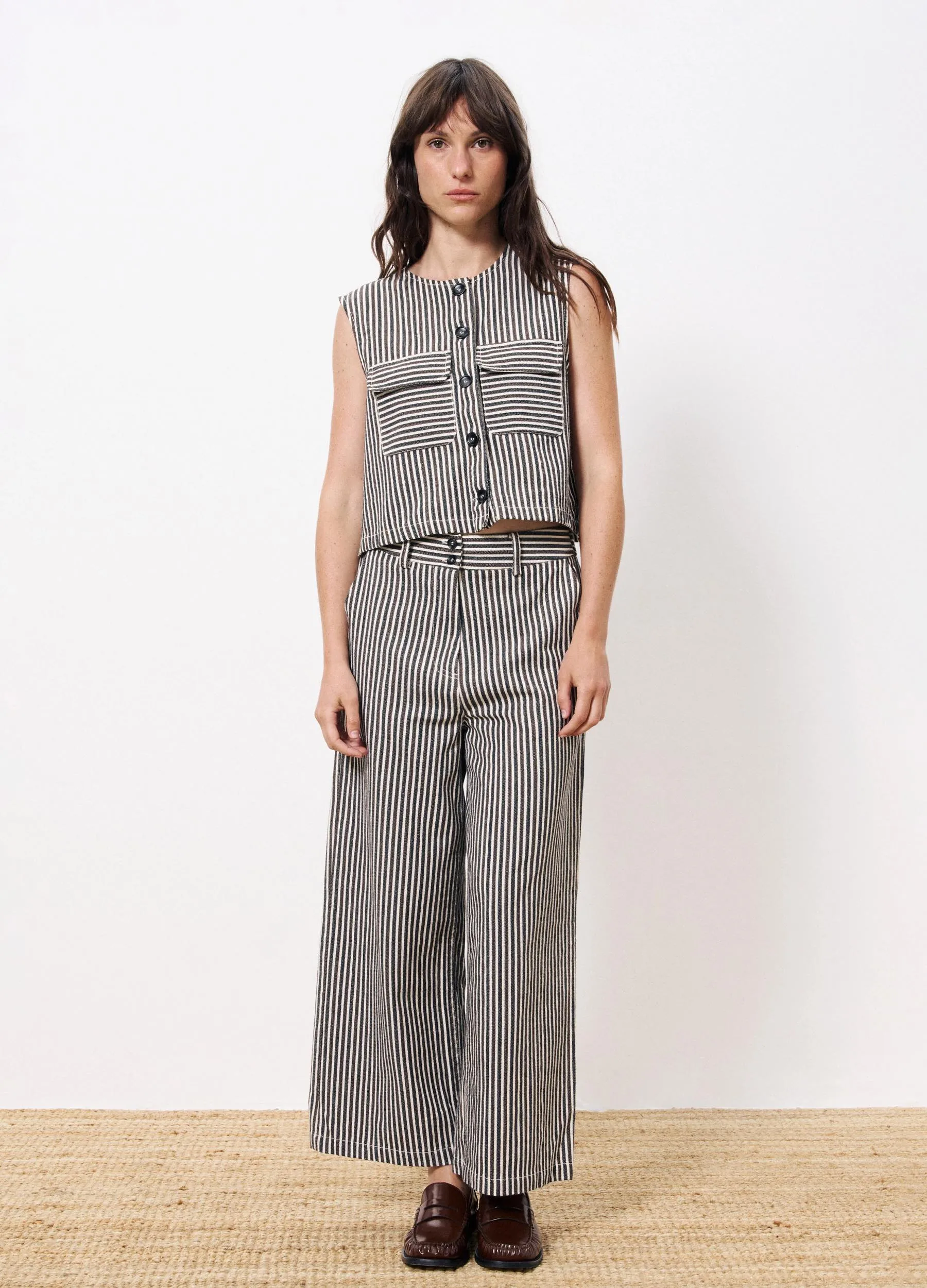 FRNCH -  Women's Swanne Chocolate Trousers