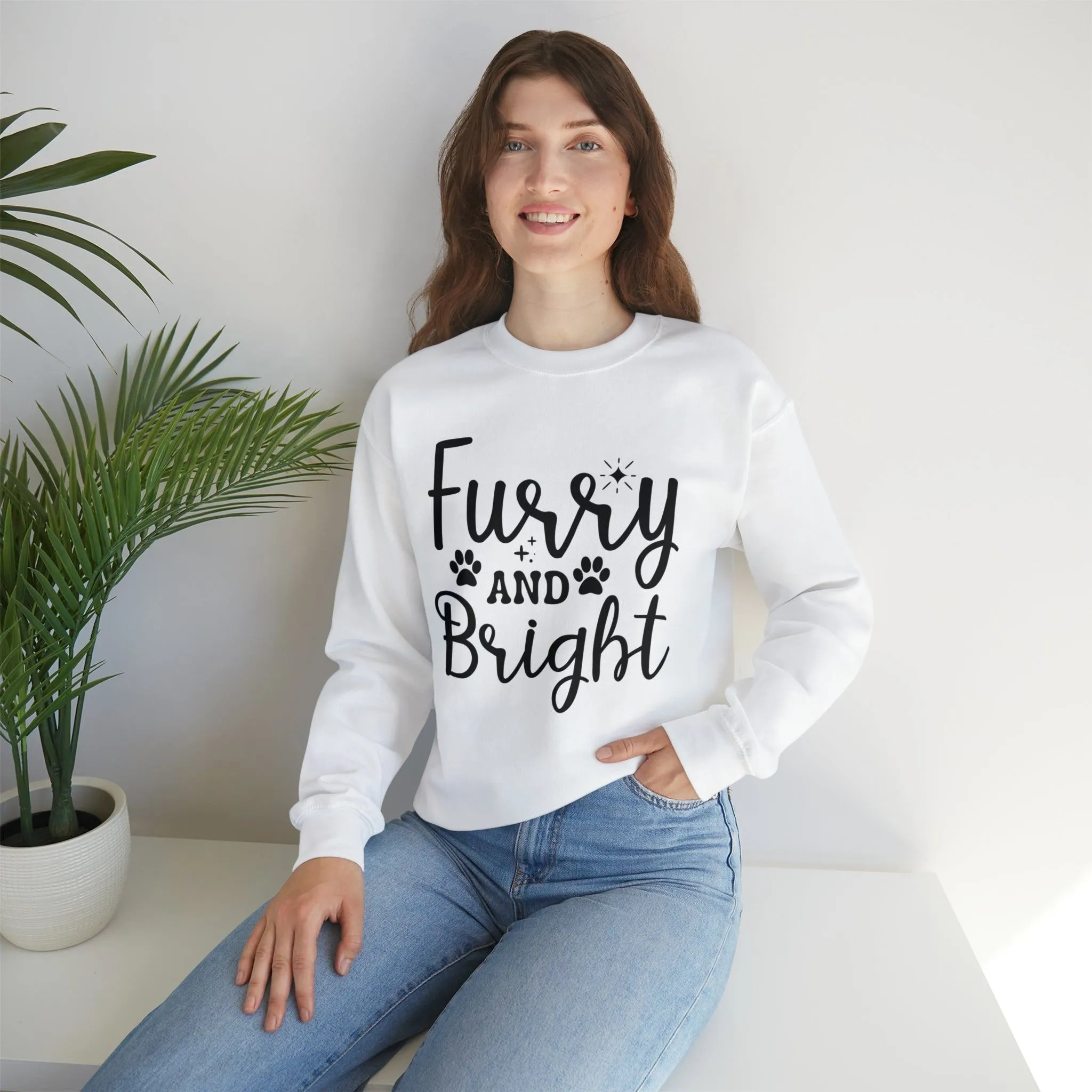 Furry and Bright Unisex Crewneck Sweatshirt