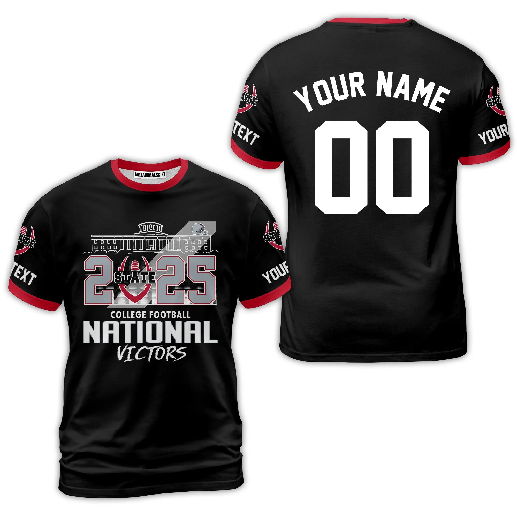 Go Bucks 2025 National Winner Skyline Custom Double Sided Shirts, College Football Victors Shirts, 2025 Champions Columbus Ohio Custom 2 Sided Shirts